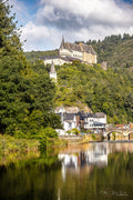 Vianden Castle & Our River Reflection — Alu Dibond Wall Art 50×75cm