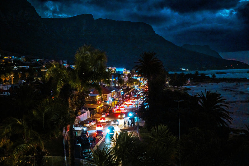 Cape Town & Camps Bay at Night — Fine Art Print 90×60cm