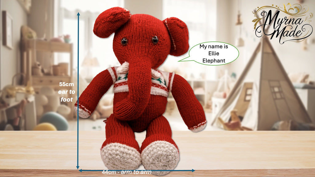 Ellie Elephant – Handmade Plush Toy