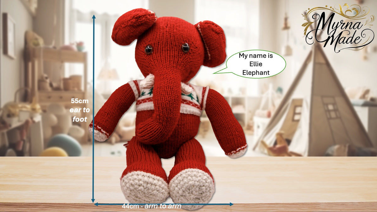 Ellie Elephant – Handmade Plush Toy