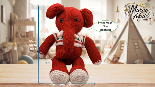 Ellie Elephant – Handmade Plush Toy