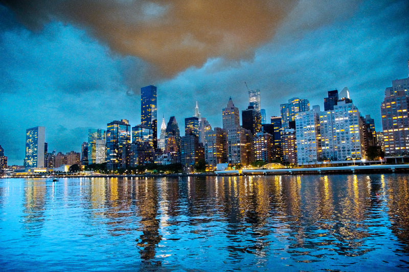 New York Blue & City Energy — Fine Art Print 75×50cm