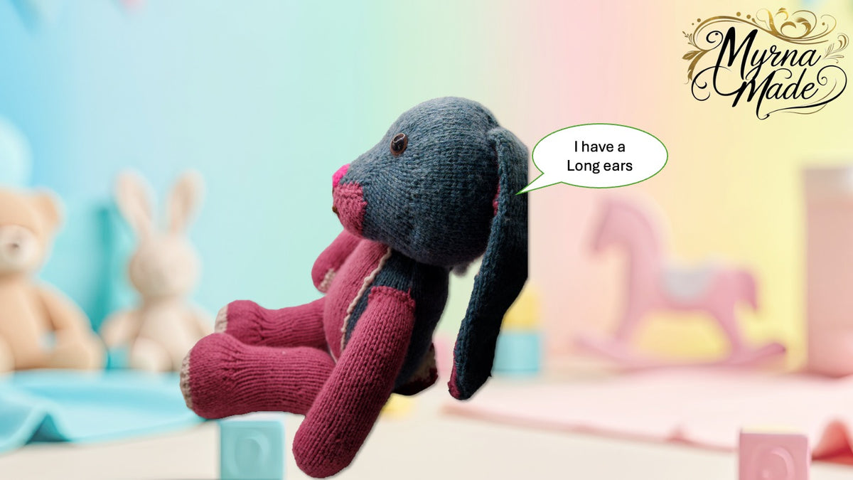 Pippy Pink-nose – Hand-Knitted Plush Rabbit