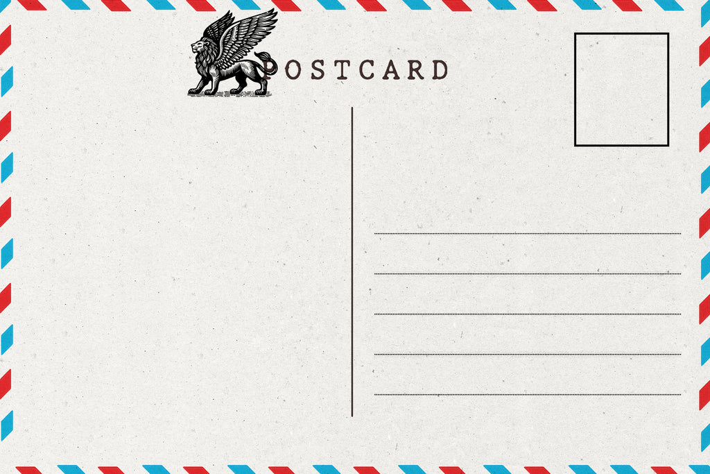 A Glimpse of Venice postcard back design