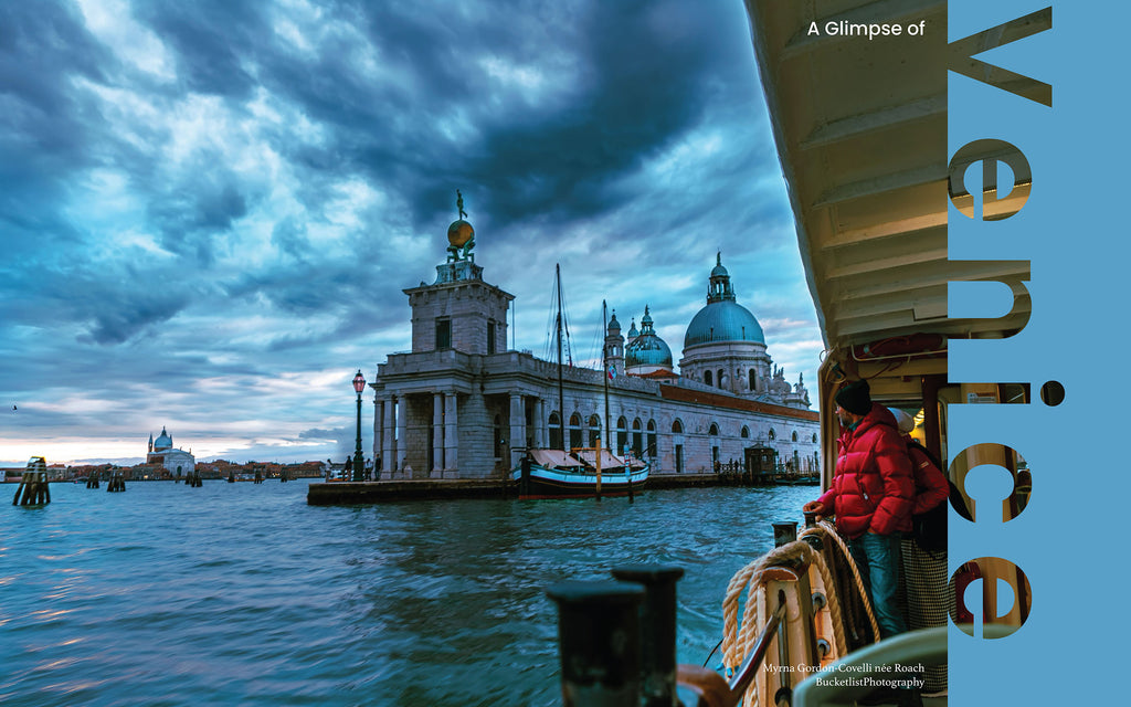 Venice at dusk – Punta della Dogana and Santa Maria della Salute viewed from a vaporetto