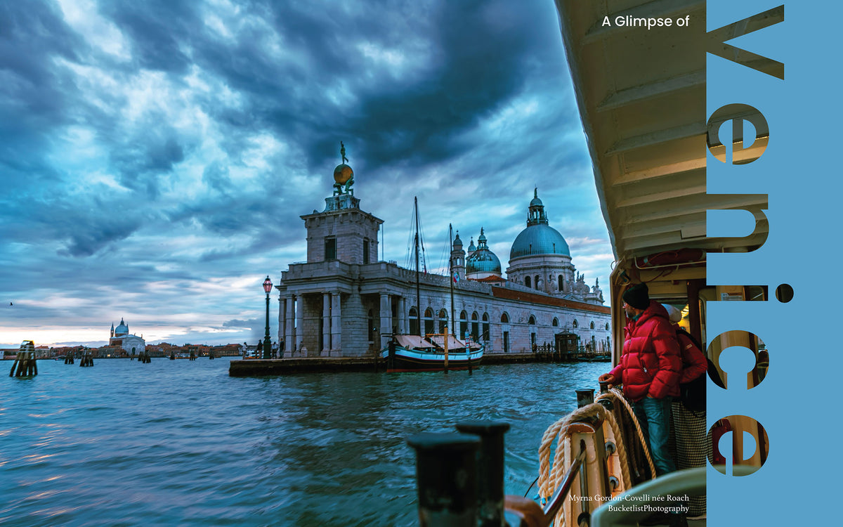 Venice at dusk – Punta della Dogana and Santa Maria della Salute viewed from a vaporetto