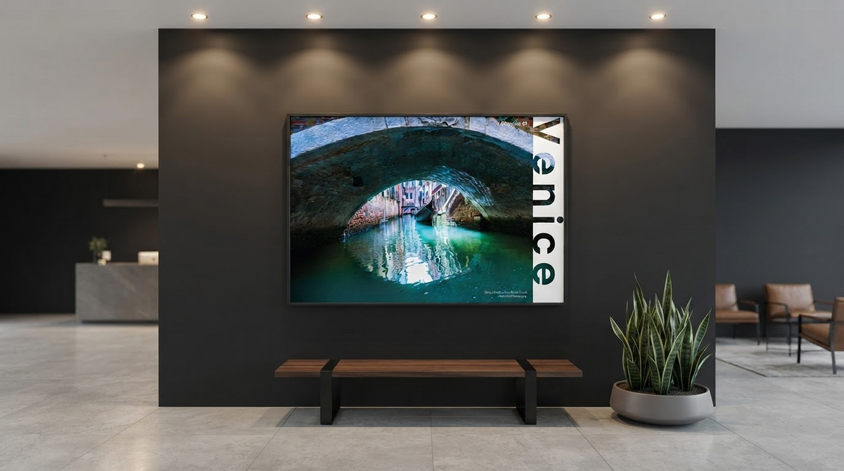 Poster - Green Canal Under Stone Bridge – Venice Fine Art Photography