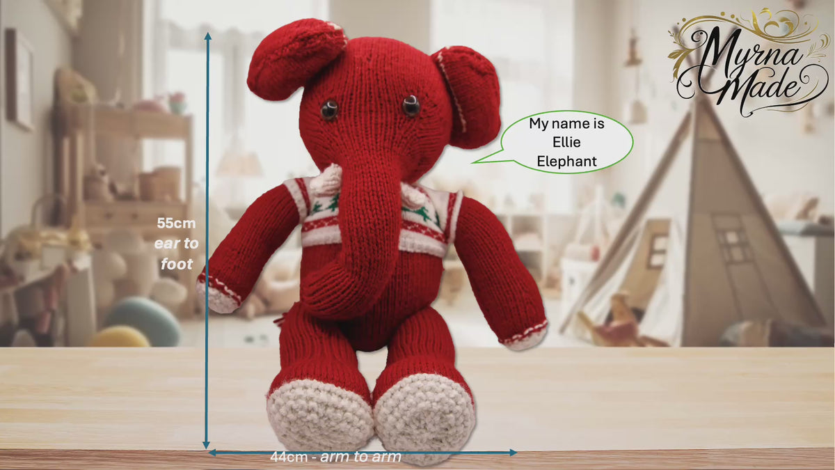 Ellie Elephant – Handmade Plush Toy