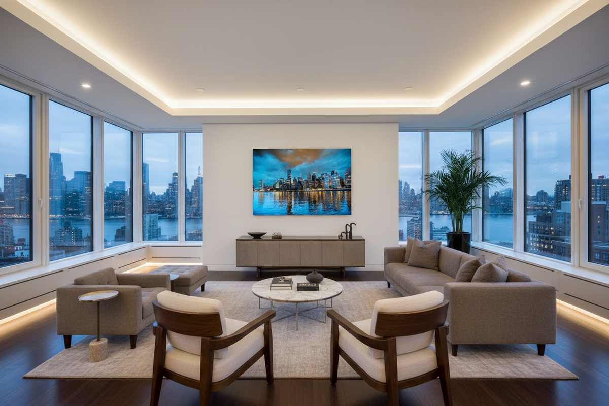 New York Blue & City Energy — Fine Art Print 75×50cm