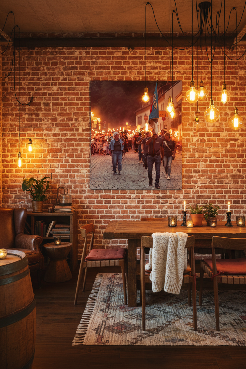 Vianden Torch Parade — Warm Restaurant/Living Room Mockup